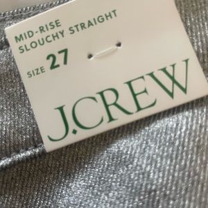 Silver Metallic J Crew Jeans new with tags